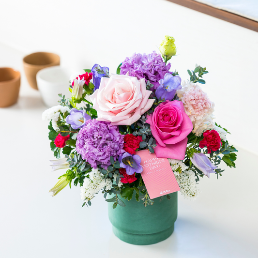 B03[5/2-6 受取・配送]■アレンジメント■ほうせきパープル